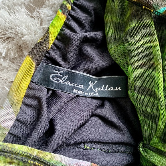 Elana Kattan Floral Jungle Print Maxi Dress Size Large - Picture 7 of 8